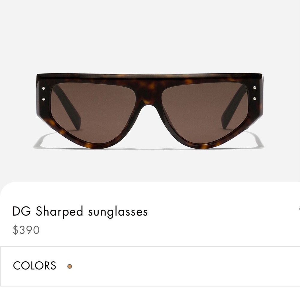 NEW Dolce & Gabbana | Sharped Studded Sunglasses Tortoise Dark Brown